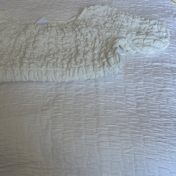 Zara Ruffled White Blouse - Picture 7 of 8